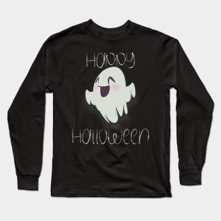 Happy Halloween - Funny  Ghost Long Sleeve T-Shirt